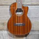 Ohana Tenor TK-35GCE All Solid Mahogany Gloss Cutaway A/E Ukulele v412