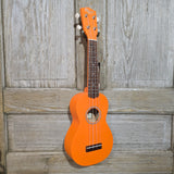 Ohana Soprano Starter Pack SK-10OR Orange Ukulele Bag (Red Hibiscus), Tuner, Button, Strap, Chart