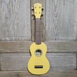 Ohana Soprano Starter Pack SK-10YL Yellow Ukulele Bag, Tuner, Button, Strap, Chart