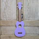 Ohana Soprano Starter Pack SK-10PL Lavender Purple Ukulele Bag (Red Hibiscus), Tuner, Button, Strap, Chart