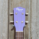 Ohana Soprano Starter Pack SK-10PL Lavender Purple Ukulele Bag (Red Hibiscus), Tuner, Button, Strap, Chart