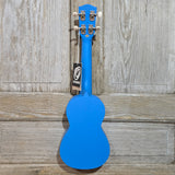 Ohana Soprano Starter Pack SK-10BL Bright Blue Ukulele Bag, Tuner, Button, Strap, Chart