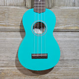 Ohana Soprano Starter Pack SK-10TQ Turquoise Ukulele Bag, Tuner, Button, Strap, Chart