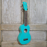 Ohana Soprano Starter Pack SK-10TQ Turquoise Ukulele Bag, Tuner, Button, Strap, Chart
