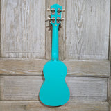 Ohana Soprano Starter Pack SK-10TQ Turquoise Ukulele Bag, Tuner, Button, Strap, Chart
