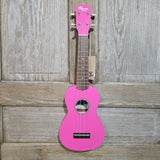 Ohana Soprano Starter Pack SK-10PK Pink Ukulele Bag, Tuner, Button, Strap, Chart