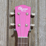 Ohana Soprano Starter Pack SK-10PK Pink Ukulele Bag, Tuner, Button, Strap, Chart