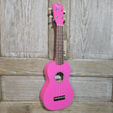 Ohana Soprano Starter Pack SK-10PK Pink Ukulele Bag, Tuner, Button, Strap, Chart