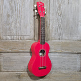 Ohana Soprano Starter Pack SK-10RD Hot Pink Red Ukulele Bag, Tuner, Button, Strap, Chart