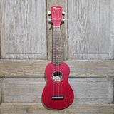 Ohana Soprano Starter Pack SK-10RD Dark Red Ukulele Bag, Tuner, Button, Strap, Chart