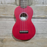 Ohana Soprano Starter Pack SK-10RD Dark Red Ukulele Bag, Tuner, Button, Strap, Chart