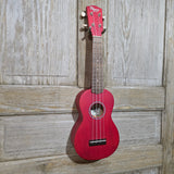 Ohana Soprano Starter Pack SK-10RD Dark Red Ukulele Bag, Tuner, Button, Strap, Chart