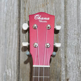 Ohana Soprano Starter Pack SK-10RD Dark Red Ukulele Bag, Tuner, Button, Strap, Chart