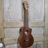 Ohana Tenor TK-35CE All Solid Mahogany Satin Cutaway A/E Ukulele v431