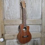 Ohana Tenor TK-35CE All Solid Mahogany Satin Cutaway A/E Ukulele v432