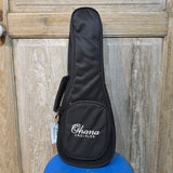 Ohana Soprano Embroidered Ukulele Black Gig BagUB-21BK