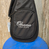 Ohana Soprano Embroidered Ukulele Black Gig BagUB-21BK