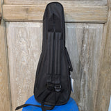 Ohana Soprano Embroidered Ukulele Black Gig BagUB-21BK