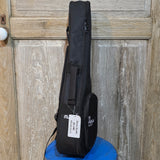 Ohana Concert Embroidered Black Ukulele Gig Bag UB-24BK