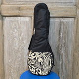 Liquidation: Kala Soprano Black with Cream Tribal Design Pocket Gig Bag UB-CR