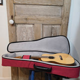 Kala Baritone Russian River Red Sonoma Coast Ukulele Structured Gig Bag / Soft Case DC-B-RD