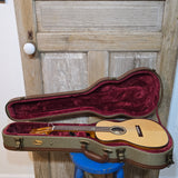 Ohana Baritone (DISCOUNTED, see note) Ukulele Hard Case Olive Twill UOT-31