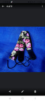 Ohana Soprano Starter Pack SK-10PK Pink Ukulele Bag, Tuner, Button, Floral Strap, Chart