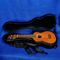 Ohana Soprano Ukulele ABS Hard Case Black Molded Plastic UCA-21BK
