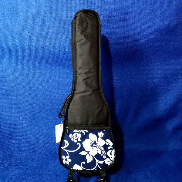 Ohana Concert Ukulele Gig bag Blue Hawaiian Print Black UB-24BL Uke Accessory