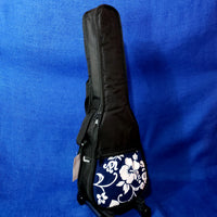 Ohana Concert Ukulele Gig bag Blue Hawaiian Print Black UB-24BL Uke Accessory
