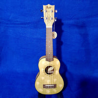 LIQUIDATION:  Flight Soprano DUS330 Relic Laminate Spruce / Zebrawood Ukulele w/ Bag i095