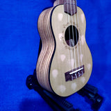 LIQUIDATION:  Flight Soprano DUS330 Relic Laminate Spruce / Zebrawood Ukulele w/ Bag i095