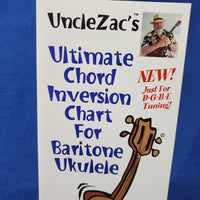 Ukulele Reference Chart:  Uncle Zac's Ultimate Chord Inversion Chart For Ukulele Baritone Tuning DGBE