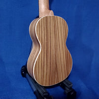 Ohana Soprano SK-22Z Solid Spruce Top / Laminate Zebrawood Ukulele i851