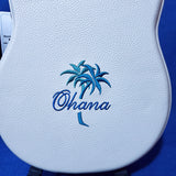 Ohana Concert Ukulele White Hard Case with Embroidery Logo WEM-24 Accessory
