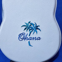 Ohana Soprano Ukulele White Case with Embroidery Logo WEM-21 Accessory