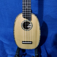 Ohana Soprano Pineapple PK-70G All Solid Spruce / Mahogany Ukulele s013