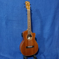 Ohana Tenor TK-35GCE All Solid Mahogany Gloss Cutaway A/E Ukulele s055