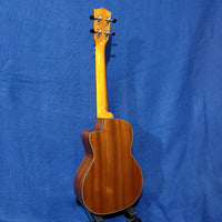 Ohana Tenor TK-35GCE All Solid Mahogany Gloss Cutaway A/E Ukulele s055