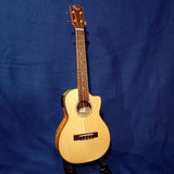 Ohana Tenor TK-70WGCE Solid Spruce Top /Laminate Willow Cutaway A/E Ukulele S110