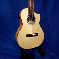 Ohana Tenor TK-70WGCE Solid Spruce Top /Laminate Willow Cutaway A/E Ukulele S110