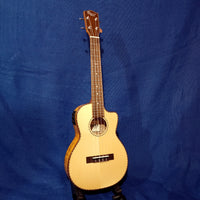 Ohana Tenor TK-70WGCE Solid Spruce Top /Laminate Willow Cutaway A/E Ukulele S110