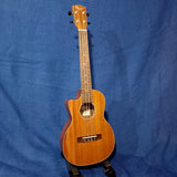 Ohana Tenor TK-35GCE-LH LEFTY BLEM All Solid Mahogany Gloss Cutaway A/E Ukulele S122