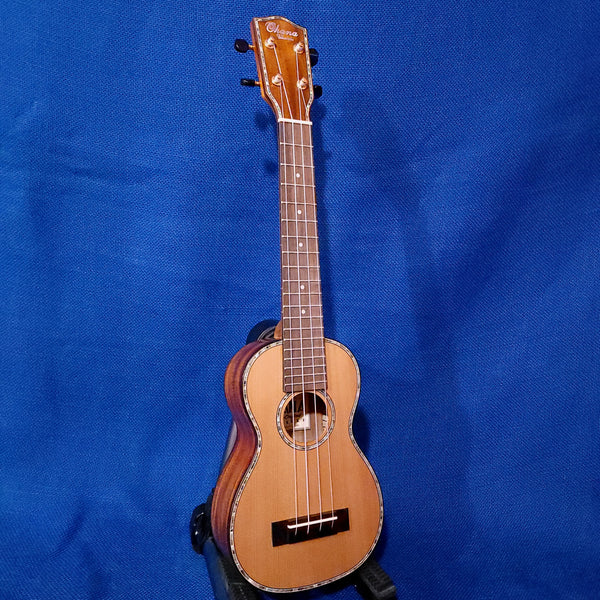 Ohana Super Soprano Long Neck SK-250M All Solid Cedar / Acacia Ukulele -282