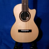Ohana Tenor TK-250GCE All Solid Spruce / Acacia A/E Cutaway  Headstock Ukulele s497