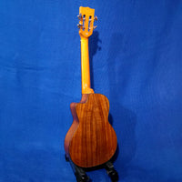 Ohana Tenor TK-250GCE All Solid Spruce / Acacia A/E Cutaway  Headstock Ukulele s497