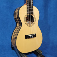 Ohana Concert CK-70BWE Solid Spruce Top / Laminate Black & White Ebony Ukulele s685