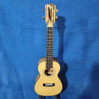 Ohana Concert CK-70BWE Solid Spruce Top / Laminate Black & White Ebony Ukulele s686