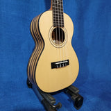 Ohana Concert CK-70BWE Solid Spruce Top / Laminate Black & White Ebony Ukulele s686