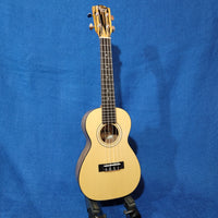 Ohana Concert CK-70BWE Solid Spruce Top / Laminate Black & White Ebony Ukulele s686